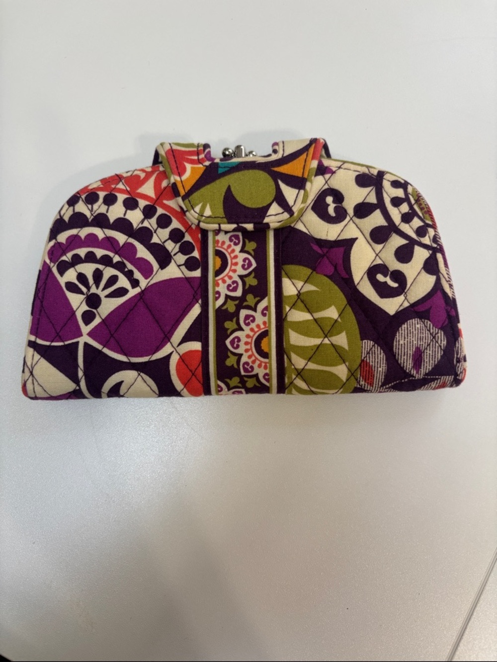 Vera Bradley Plum Crazy Kiss N Snap Wallet